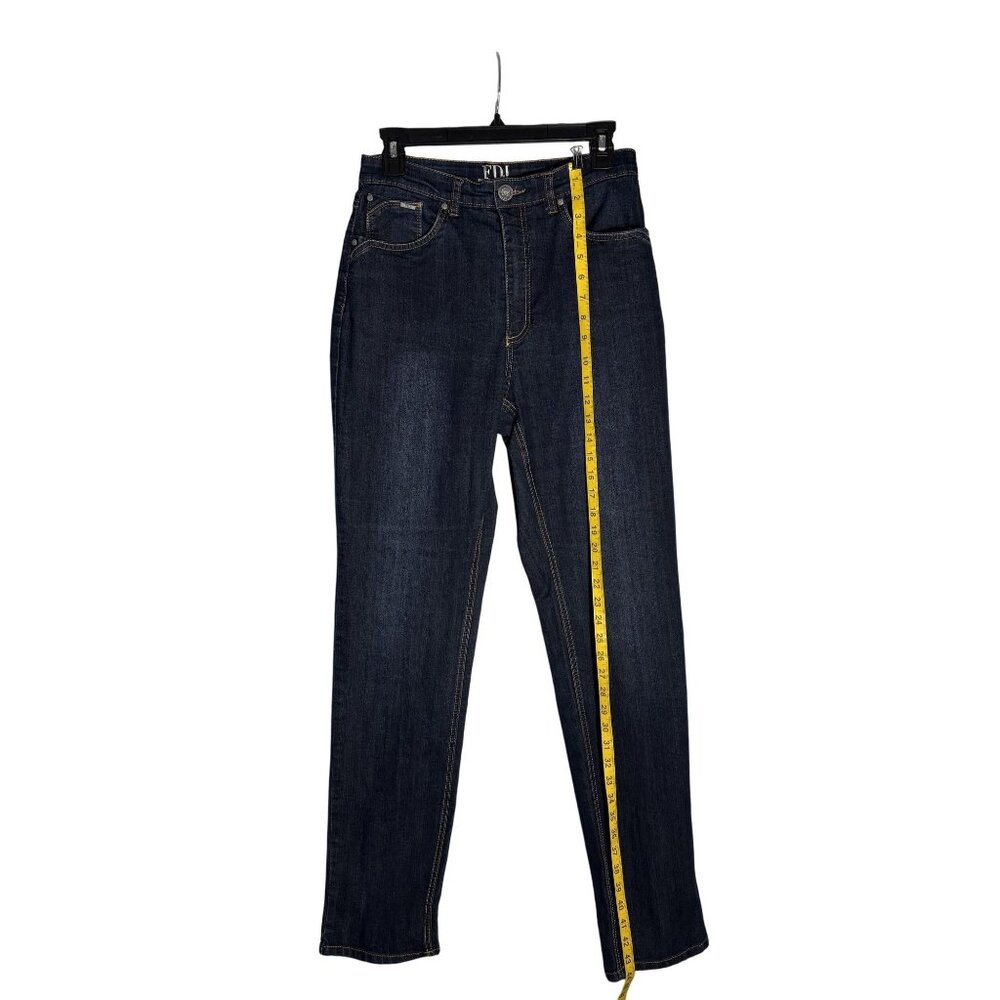 FDJ French Dressing Jeans Suzanne Slim Leg High -Rise Denim  Size 10 Dark Wash - Picture 12 of 13